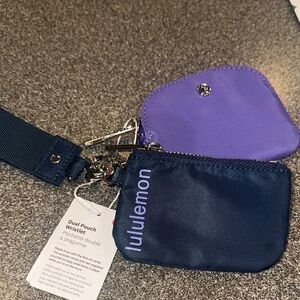 lululemon athletica Purple and Black Dual Pouch Wristlet